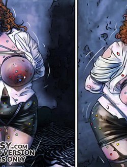 She was naked except for the regulation bra, which had holes cut in it for the nipples to stick through - Sex hunting