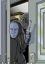 Hey mutha-fukkers, get yer hands off my wife'n sister-n-law - Los Coleccionistas by Gary Roberts